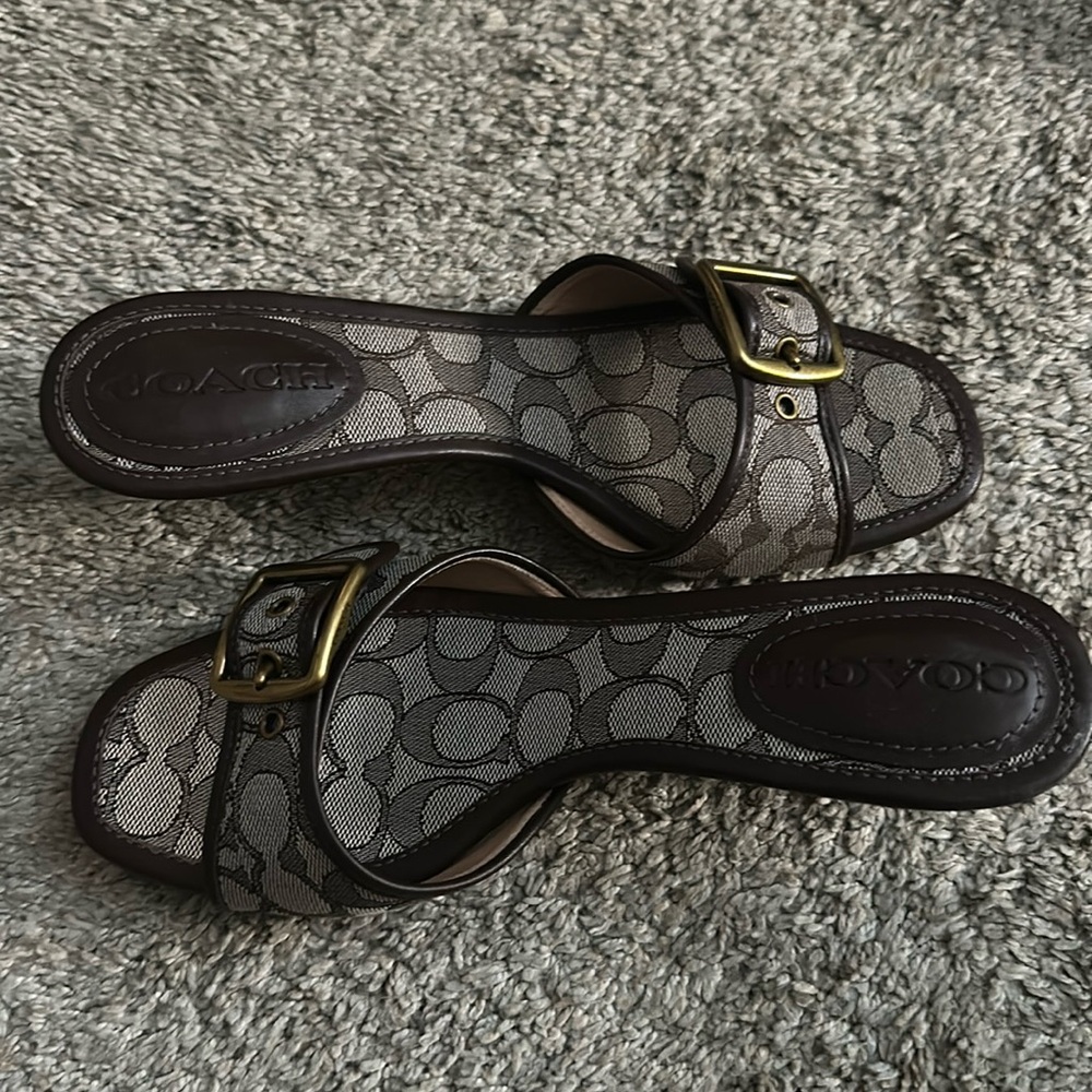 Vintage Coach sandal heels